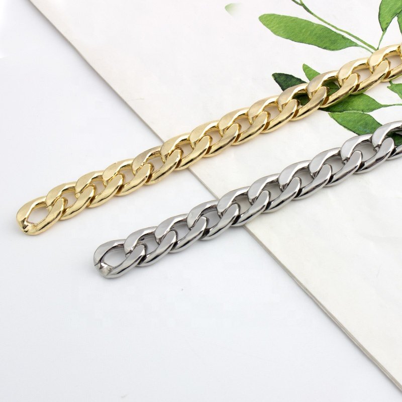 High Quality Wholesale NK 15mm Aluminum Chains Purse Strap Chunky Gold Thick Chain Eco-friendly Customizable Safety Small