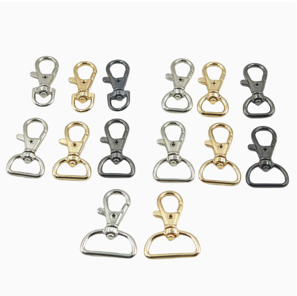 High-End Zinc Alloy Fish Mouth Clip Buckle, Luggage Hardware Webbing Hook for Bags & Key Chains