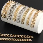 120cm Chunky Big Acrylic Plastic Resin Pearl Luxury Safety Small Bag Chain Strap Accessories Gold Purse Handbag
