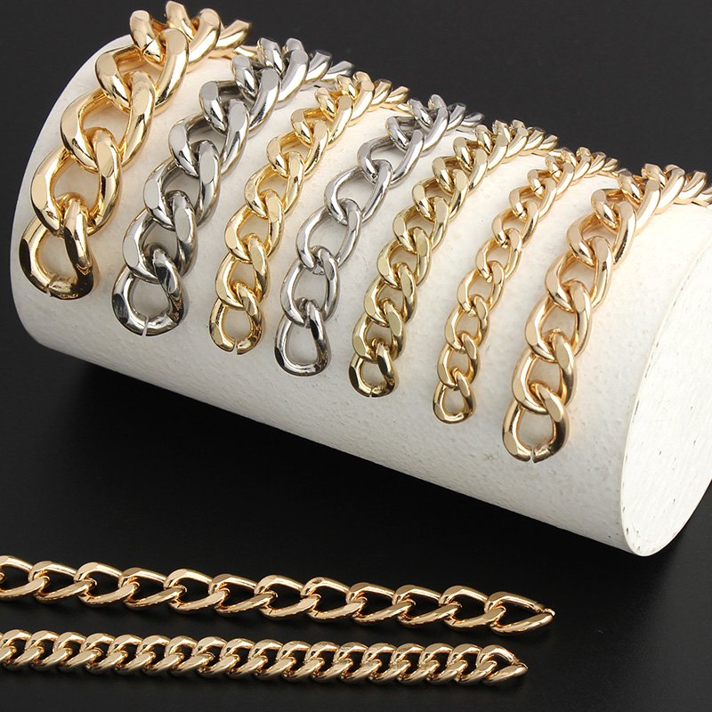 120cm Chunky Big Acrylic Plastic Resin Pearl Luxury Safety Small Bag Chain Strap Accessories Gold Purse Handbag