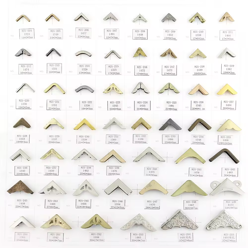 Different Styles Iron Corner Decorative Metal Book Corner Protectors for Furniture