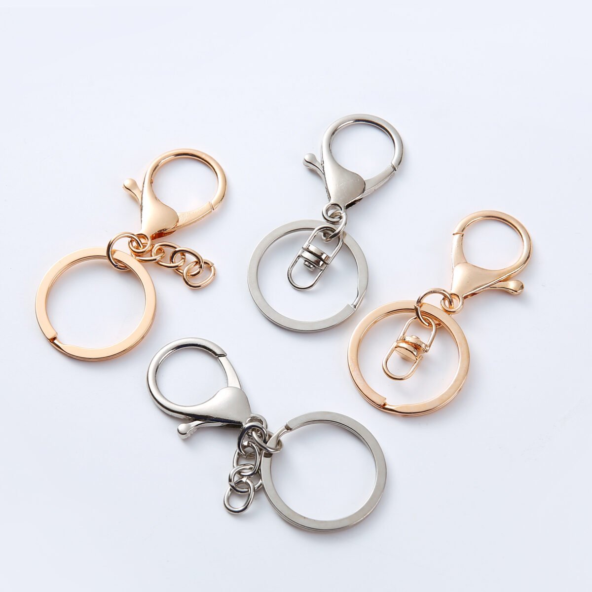 High Quality Wholesale Zinc Alloy Keychain Vintage Cartoon Baking Lightweight Lobster Buckle Set Keychain Ring
