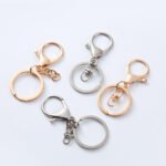 High Quality Wholesale Zinc Alloy Keychain Vintage Cartoon Baking Lightweight Lobster Buckle Set Keychain Ring