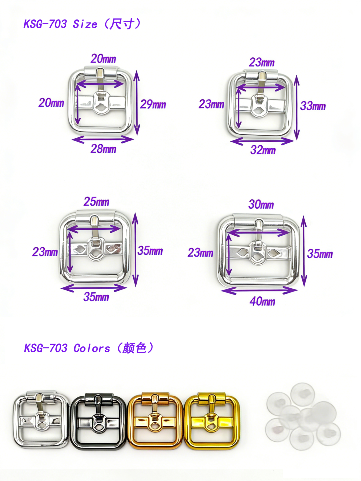 20mm Adjustable Durable Custom Shoe Buckle for Men Dress Shoes  Sandals Slippers