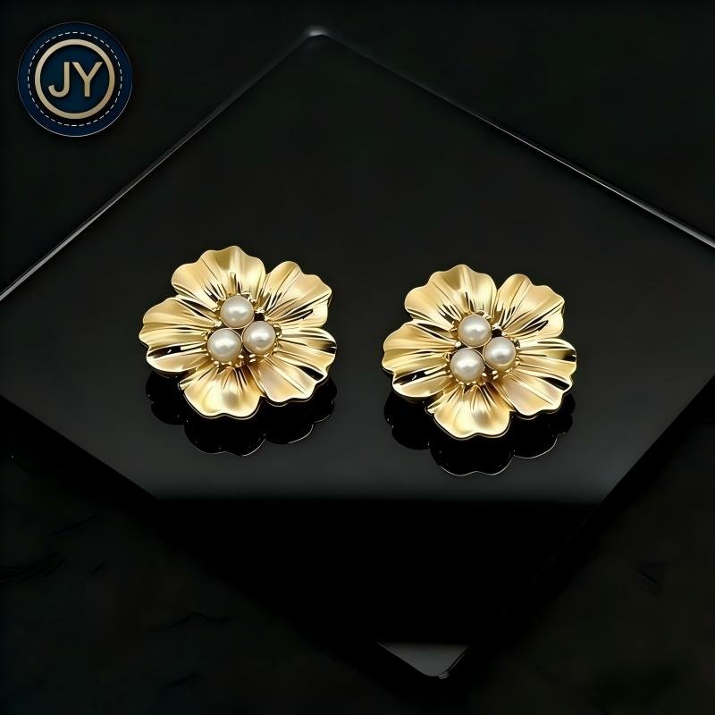 JINYU Wholesale Fancy Zinc Alloy Metal Button Covers for Women Decorative Shirt Cufflinks Nickel-Free Eco-Friendly