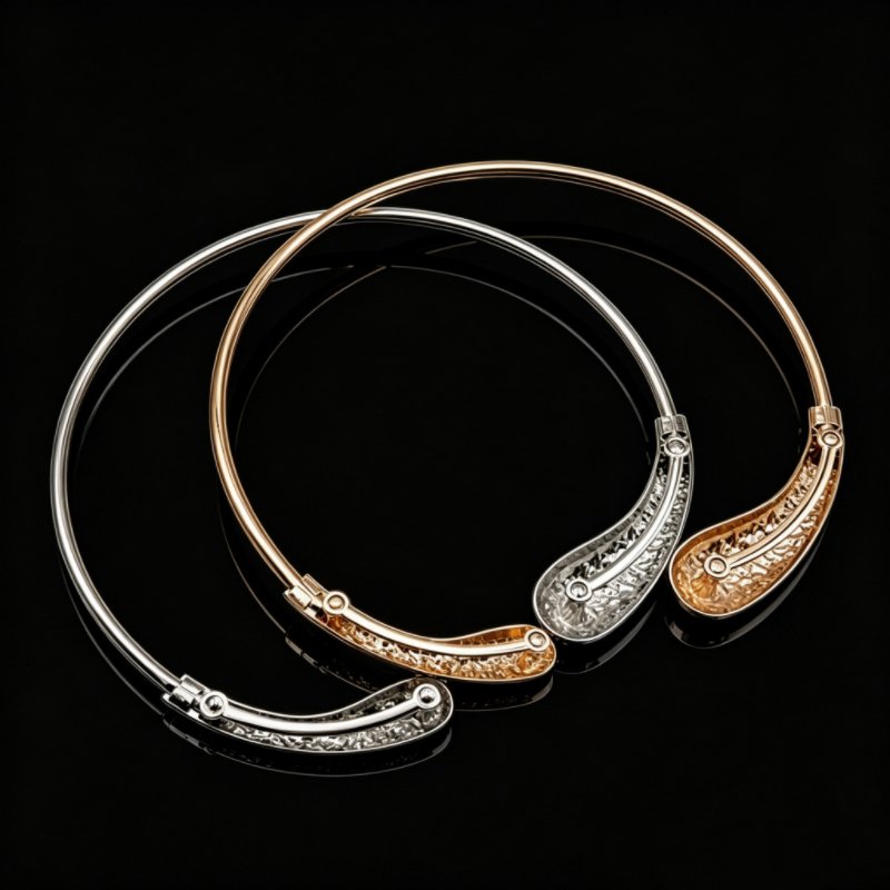 Factory High Quality Eco-Friendly Nickel-Free Durable Metal Open Collarbone Necklace Geometric Rigid Cuff Choker Bulk Zinc Alloy