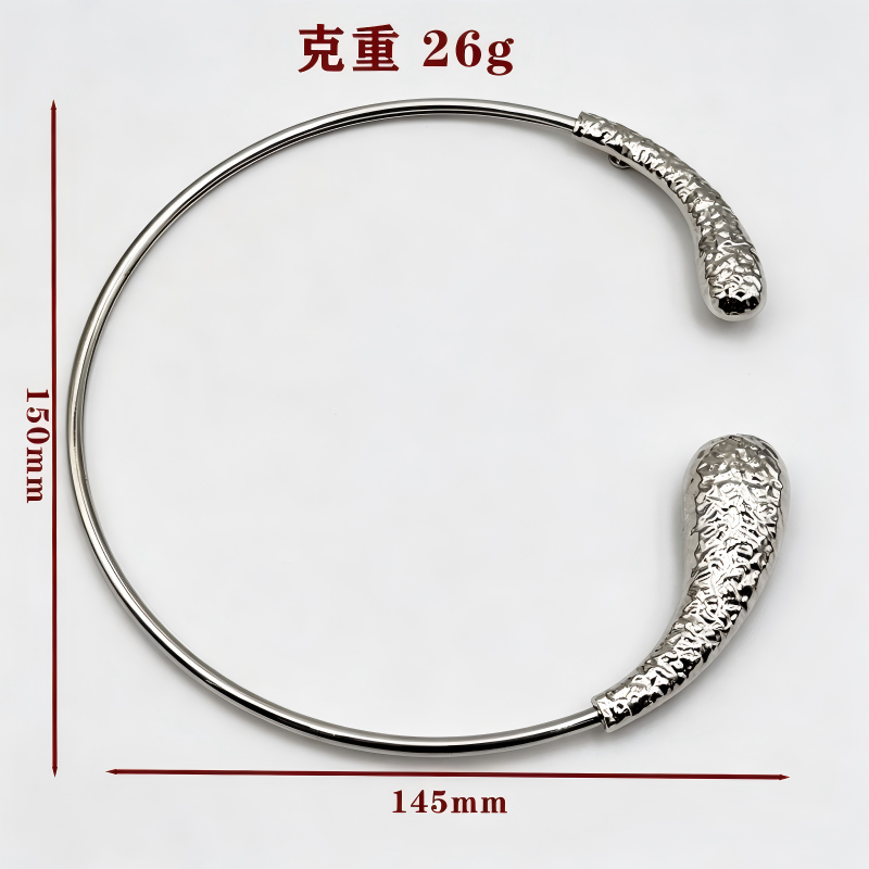 Factory High Quality Eco-Friendly Nickel-Free Durable Metal Open Collarbone Necklace Geometric Rigid Cuff Choker Bulk Zinc Alloy