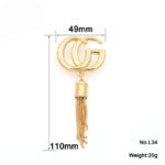 Hot Sales Hanging logo Fashion Handbag Accessories Metal Tassels for Making Purses