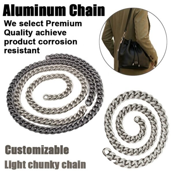 Weight Aluminum Chains for Handbags Jewelry Bags Fashion Accessories and DIY Projects Corrosion Resistant and Customizable