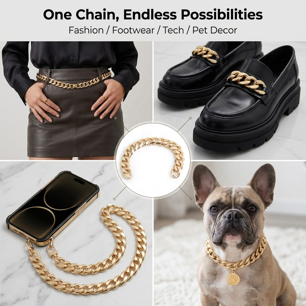 Weight Aluminum Chains for Handbags Jewelry Bags Fashion Accessories and DIY Projects Corrosion Resistant and Customizable